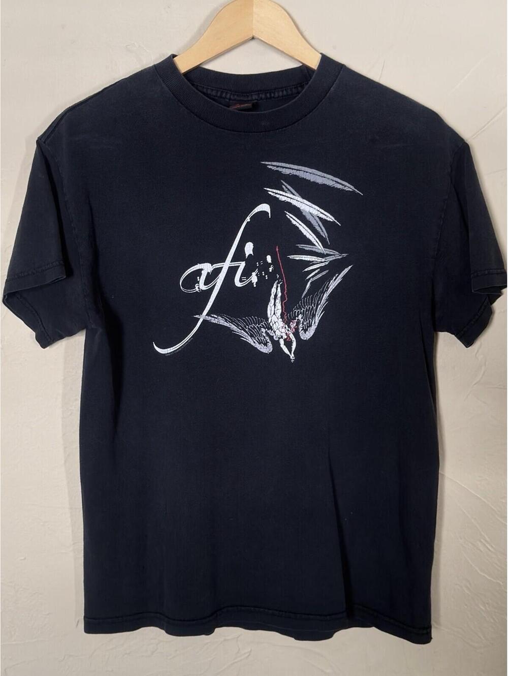 Vtg AFI Fallen Angel Band Shirt Adult Small 2006 Cinder Block East Bay Hardcore